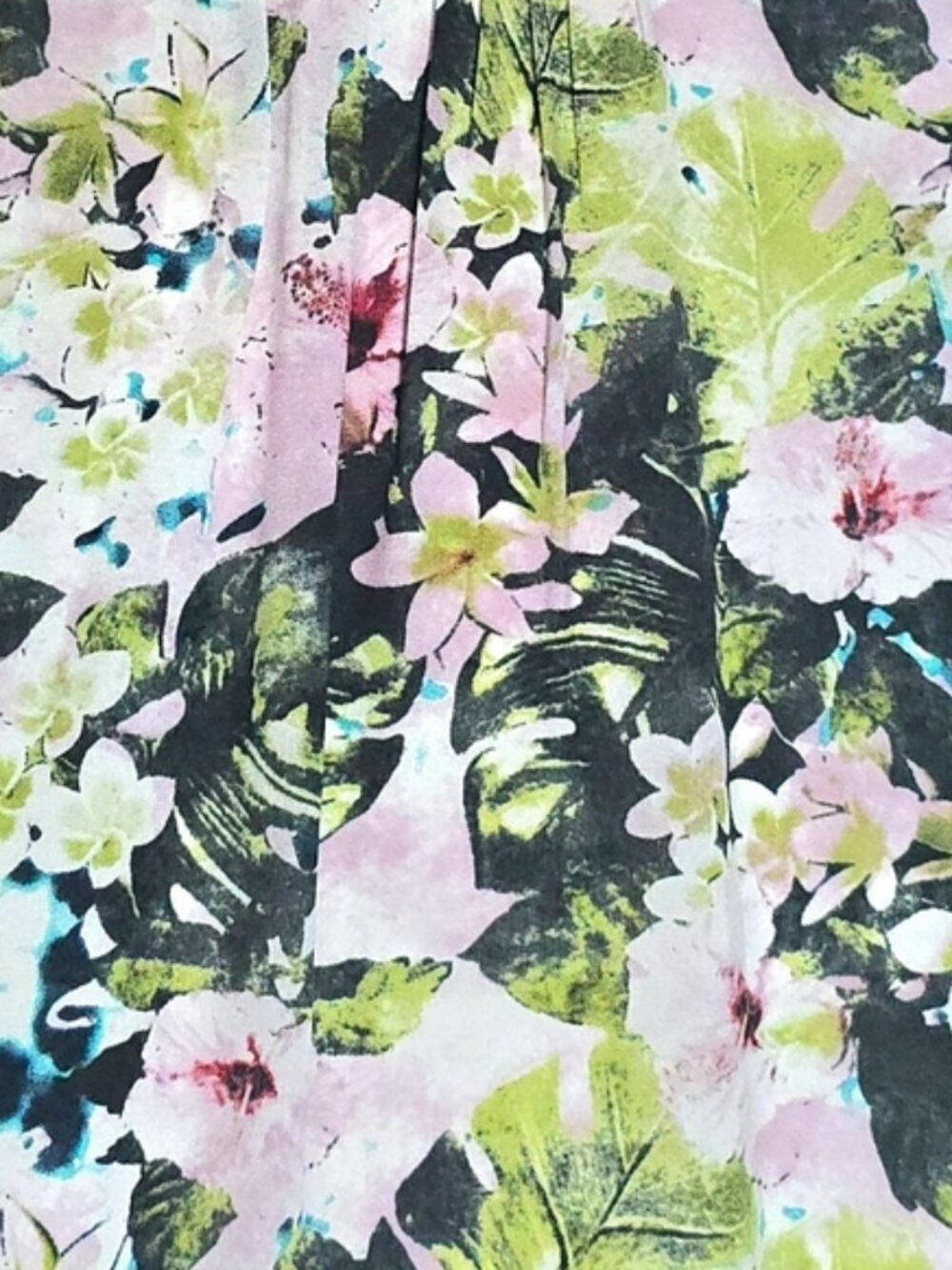 Sanctuary Watercolor Floral Pleated V-Neck Mini Slip Dress XL Boho Cottagecore - Picture 5 of 17